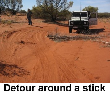 Detouring around a stick