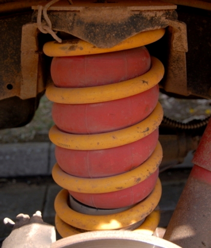 Airbag in rear coil