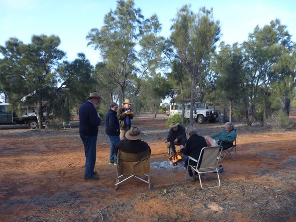 Breakfast around the Fire
