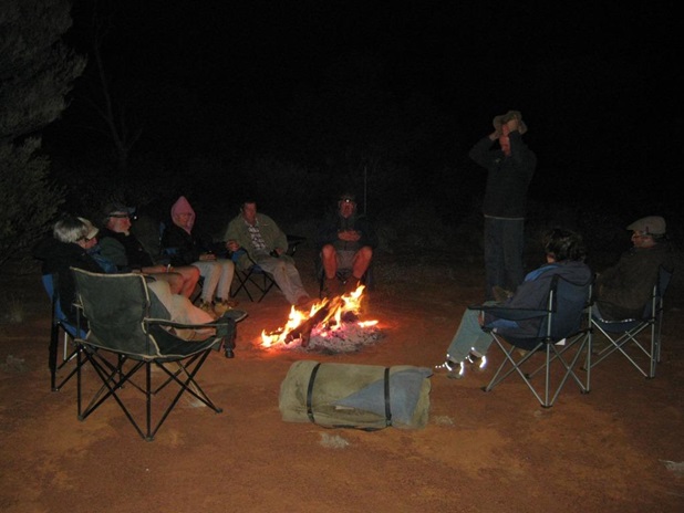 Gathered around the camp fire