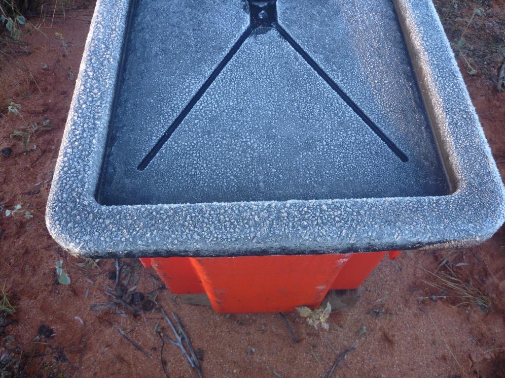 Ice on box